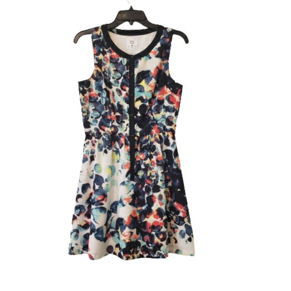 Mac& Jac Skater Dress Woman’s Print MultiColor  Sleeveless  Mini Dress M…